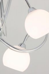 BHS Lighting Soni Flush Ceiling Light in Metallic Silver - thumbnail 3