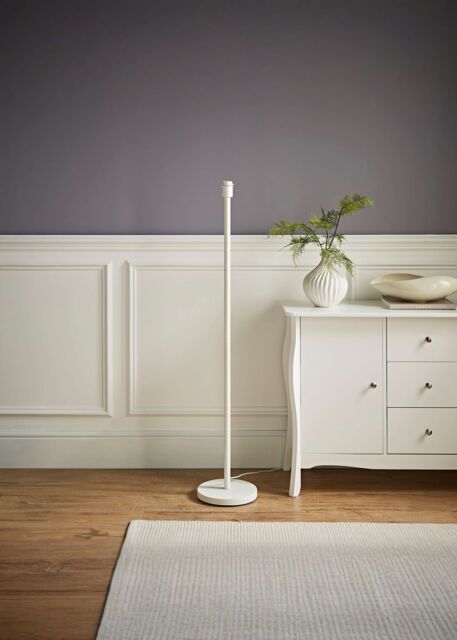 ValueLights Charlie White Metal Single Stem Floor Lamp Base - image 1