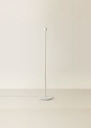 ValueLights Charlie White Metal Single Stem Floor Lamp Base - thumbnail 3