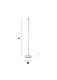 ValueLights Charlie White Metal Single Stem Floor Lamp Base - thumbnail 9