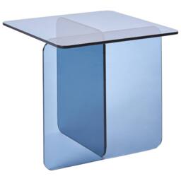 Wyld and Coco Blue Tempered Glass Side Table 46 x 50 cm - thumbnail 5