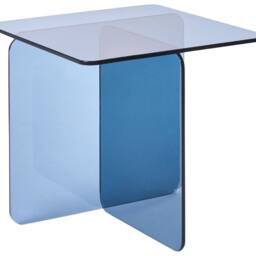 Wyld and Coco Blue Tempered Glass Side Table 46 x 50 cm - thumbnail 2