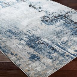 Livabliss Jolie-Abstract Blue Grey Beige Black Moderne Marble Living Dining Bedroom Rug - Size: 120 cm x 170 cm - thumbnail 6
