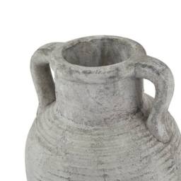 Lemon Pavilion Furniture and Decor Athena Stone Large Amphora Pot - Ceramic - L26 x W26 x H42 cm - White in Grey - thumbnail 2