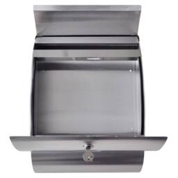 Berkfield Home Mailbox on Stand Stainless Steel in Silver - thumbnail 3