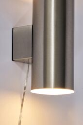 BHS Lighting Namid Outdoor Solar Wall Light in Silver - thumbnail 3