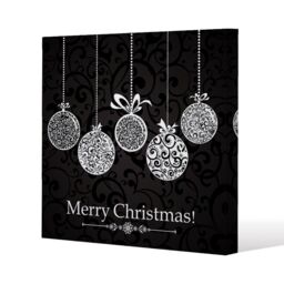 Benjamin Tate Design Vintage christmas balls (canvas) / 77 x 77 x 4cm in Natural - Size: 77 x 77 x 4 cm - thumbnail 1