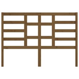 Berkfield Home Bed Headboard Honey Brown 141x4x104 cm Solid Wood Pine - Size: 141 x 4 x 104 cm - thumbnail 4