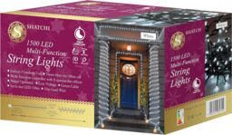 Shatchi 1500LEDs Multifunction Timer String Fairy Lights 150M Indoor/Outdoor Decorations in White - thumbnail 1