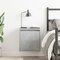 Berkfield Home Wall-Mounted Bedside Cabinet Concrete Grey 38x34x40 cm - Size: 38 x 34 x 40 cm - thumbnail 3