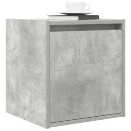 Berkfield Home Wall-Mounted Bedside Cabinet Concrete Grey 38x34x40 cm - Size: 38 x 34 x 40 cm - thumbnail 4