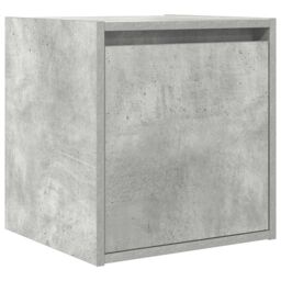 Berkfield Home Wall-Mounted Bedside Cabinet Concrete Grey 38x34x40 cm - Size: 38 x 34 x 40 cm - thumbnail 2