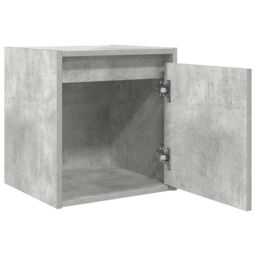 Berkfield Home Wall-Mounted Bedside Cabinet Concrete Grey 38x34x40 cm - Size: 38 x 34 x 40 cm - thumbnail 5