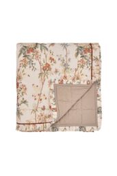 Sanderson 'Lakeland Paradis' Cotton Throw in Cream - Size: 150 cm x 200 cm