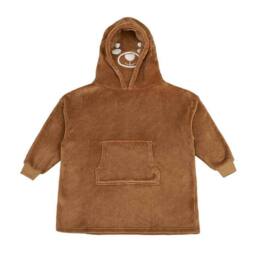 Brand Lab Character Teddy Bear Hoodie Blanket in Brown - thumbnail 1