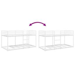 Berkfield Home Breathable Bunk Bed without Mattress White 107x203 cm Steel - thumbnail 8