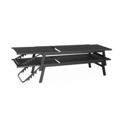sweeek Set of 2 multi-position deckchairs, textilene & steel in Black - thumbnail 9