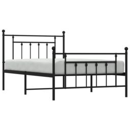 Berkfield Home Metal Bed Frame with Headboard & Footboard Black 100x200 cm - thumbnail 4