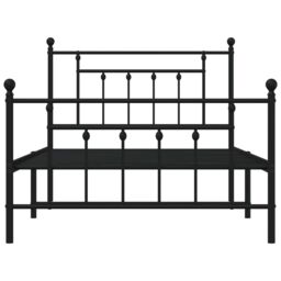 Berkfield Home Metal Bed Frame with Headboard & Footboard Black 100x200 cm - thumbnail 6