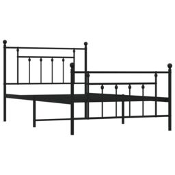 Berkfield Home Metal Bed Frame with Headboard & Footboard Black 100x200 cm - thumbnail 5