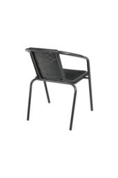 Living and Home 4Pcs PE Rattan Stacking Outdoor Garden Chairs in Black - thumbnail 5