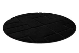 RugsX Dywaniki Łazienkowe Rug in Black - Size: 100 cm diameter - thumbnail 2