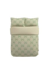 V&A 'Lerena' Cotton Duvet Cover Set in Green - Size: Super King - thumbnail 5
