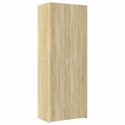 Berkfield Home Highboard Sonoma Oak 70x42.5x185 cm Engineered Wood in Brown - thumbnail 2