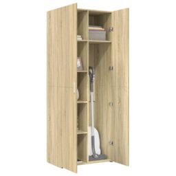 Berkfield Home Highboard Sonoma Oak 70x42.5x185 cm Engineered Wood in Brown - thumbnail 3