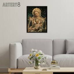 "Artery8 Virgin Mary & Child Painting William Blake Framed Canvas Wall Art - Size: W12"" x H16""" - thumbnail 3