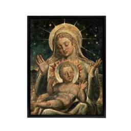 "Artery8 Virgin Mary & Child Painting William Blake Framed Canvas Wall Art - Size: W12"" x H16""" - thumbnail 1