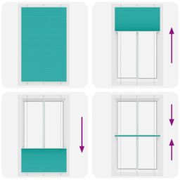 Berkfield Home Pleated Blind Petrol Green 120x200 cm Fabric Width 119.4 cm Polyester - thumbnail 5