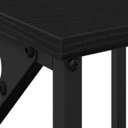 Berkfield Home Black Oak Nightstand, 34x35.5x70 cm, Made of Engineered Wood - Size: 34x35.5x70 cm - thumbnail 9