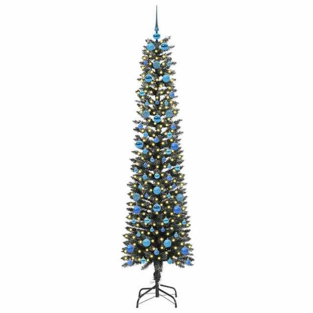 Berkfield Home Elegant Artificial Christmas Tree with 300 LEDs Green 58 x 58 x 210 cm - image 1