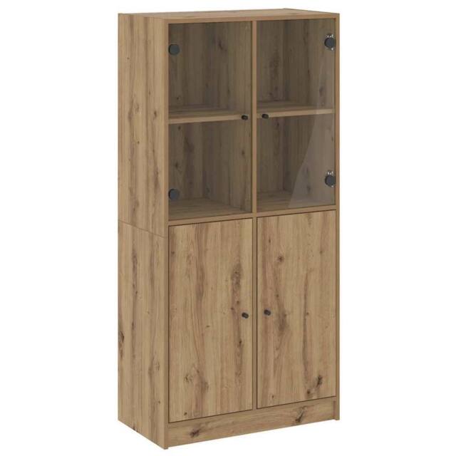 Berkfield Home Highboard with Doors Artisian Oak 68x37x142 cm Engineered Wood in Brown - Size: 68 x 37 x 142 cm - image 1