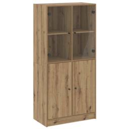 Berkfield Home Highboard with Doors Artisian Oak 68x37x142 cm Engineered Wood in Brown - Size: 68 x 37 x 142 cm - thumbnail 1