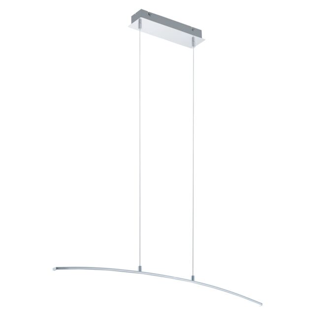 Loops Pendant Light Aluminium Chrome Plated Steel Shade White Bulb LED 14W Included - image 1