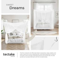 tectake Mosquito Net in White - thumbnail 3