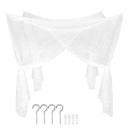 tectake Mosquito Net in White - thumbnail 1