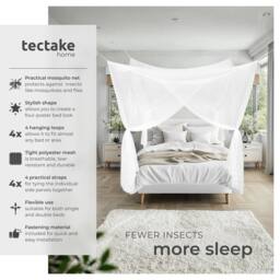 tectake Mosquito Net in White - thumbnail 2