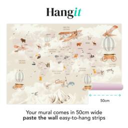 Superfresco Easy Around the World Neutral Print To Order 3m x 2.8m Mural in Beige - thumbnail 3