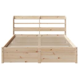 Berkfield Home Bed Frame with Headboard without Mattress 160x200 cm in Brown - thumbnail 4