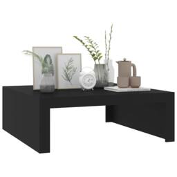 Berkfield Home Modern Coffee Table Black 100x100x35 cm Engineered Wood - Size: 100 x 100 x 35 cm - thumbnail 4
