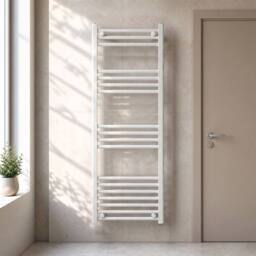 Balterley Straight Towel Radiator, 1200x500mm in White - thumbnail 6