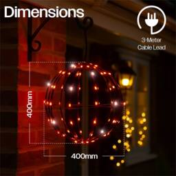 Xmas Haus RGB Mini Seed LED Multifunction Black Foldable Ball Light - thumbnail 2