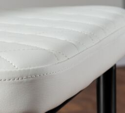FurnitureboxUK Novara 100cm Round Dining Table & 4 Milan Black Leg Chairs in White - thumbnail 6