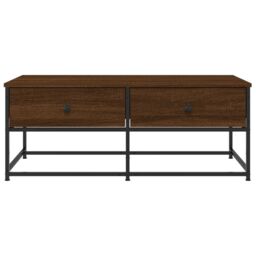 Berkfield Home Coffee Table Brown Oak 100x51x40 cm Engineered Wood - Size: 100 x 51 x 40 cm - thumbnail 6