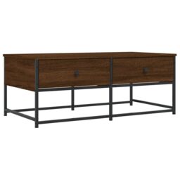 Berkfield Home Coffee Table Brown Oak 100x51x40 cm Engineered Wood - Size: 100 x 51 x 40 cm - thumbnail 2