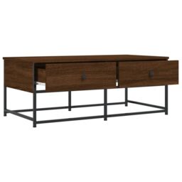 Berkfield Home Coffee Table Brown Oak 100x51x40 cm Engineered Wood - Size: 100 x 51 x 40 cm - thumbnail 5