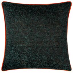 Paoletti Galaxy Chenille Piped Cushion in Emerald - Size: 50 cm x 50 cm